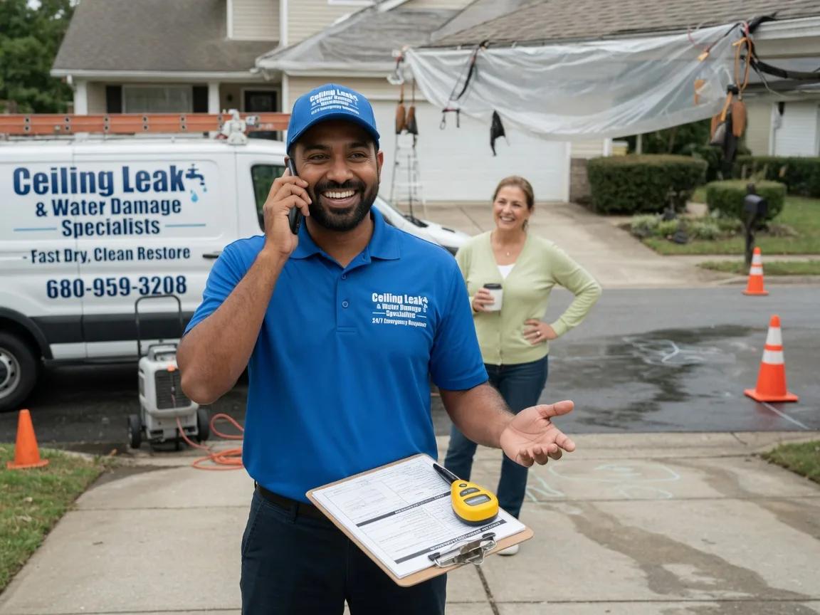 Ceiling Leak Cleanup Aledo, TX FAQs